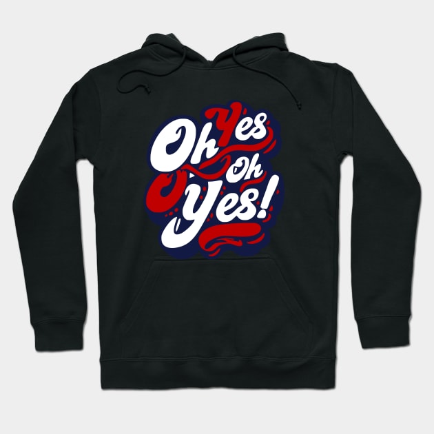 COX - TECHNO MUSIC OH YES OH YES red blue edition Hoodie by BACK TO THE 90´S